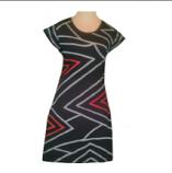 Zebra Black/Red/Grey Cap Sleeve