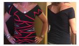 Zebra Black/Red/Grey V-Neck Top